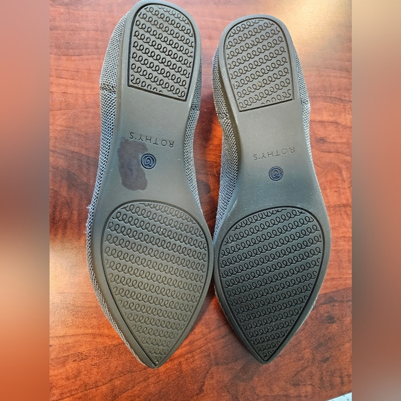 Rothys point toe flats black and white size 8 like new - Picture 7 of 11